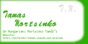 tamas mortsinko business card